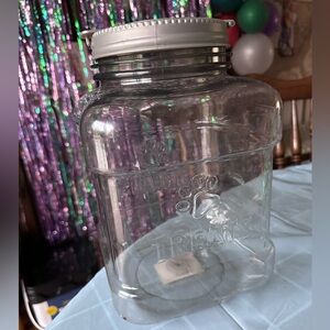 Clear plastic Pet Treat Jar